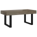 Mesa de centro MDF y hierro gris y negro 90x45x40 cm