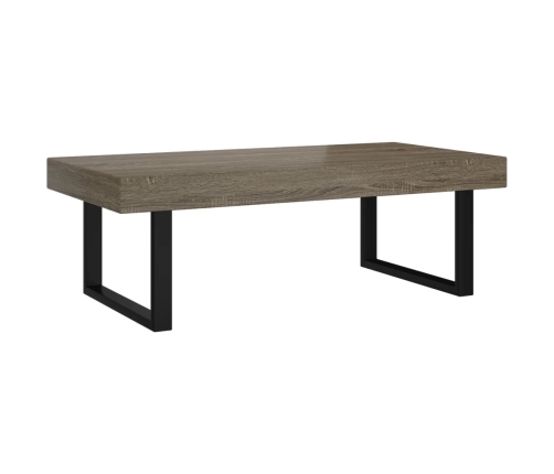 Mesa de centro MDF y hierro gris y negro 120x60x40 cm