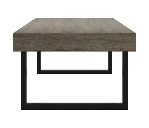 Mesa de centro MDF y hierro gris y negro 120x60x40 cm