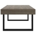 Mesa de centro MDF y hierro gris y negro 120x60x40 cm