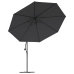 Sombrilla voladiza de jardín con poste de aluminio negro 350 cm