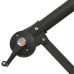 Sombrilla voladiza de jardín con poste de aluminio negro 350 cm