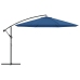 Sombrilla voladiza con poste de aluminio azul 350 cm