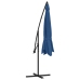 Sombrilla voladiza con poste de aluminio azul 350 cm