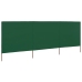 Paravientod de playa de 3 paneles tela verde 400x160 cm