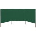 Paravientod de playa de 3 paneles tela verde 400x160 cm