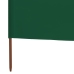 Paravientod de playa de 3 paneles tela verde 400x160 cm