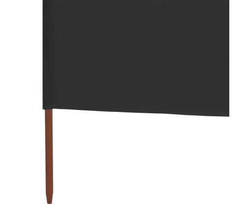 Paravientos de playa de 3 paneles tela gris antracita 400x160cm