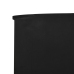 Paravientos de playa de 3 paneles tela negro 400x160 cm