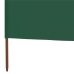 Paravientos de playa de 5 paneles tela verde 600x160cm