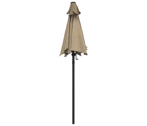 Sombrilla de aluminio gris topo 200x224 cm