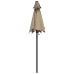 Sombrilla de aluminio gris topo 200x224 cm