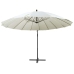 Sombrilla colgante con palo de aluminio blanco 3 m