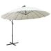 Sombrilla colgante con palo de aluminio blanco 3 m