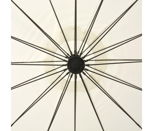 Sombrilla colgante con palo de aluminio blanco 3 m