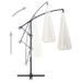 Sombrilla colgante con palo de aluminio blanco 3 m