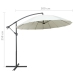 Sombrilla colgante con palo de aluminio blanco 3 m