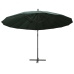 Sombrilla colgante con palo de aluminio verde 3 m