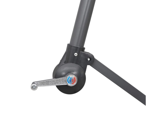 Sombrilla colgante con palo de aluminio verde 3 m