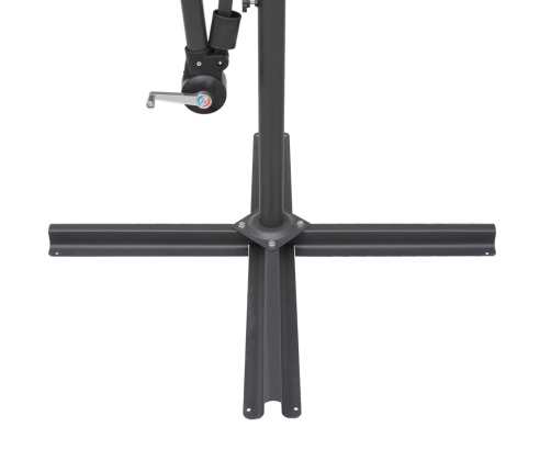 Sombrilla colgante con palo de aluminio verde 3 m