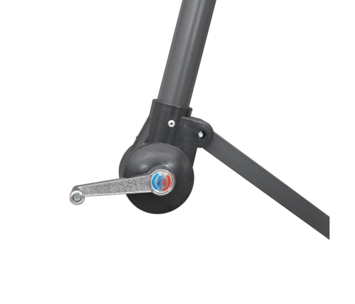Sombrilla colgante con palo de aluminio burdeos 3 m