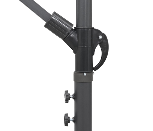 Sombrilla colgante con palo de aluminio burdeos 3 m
