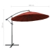 Sombrilla colgante con palo de aluminio color terracota 3 m