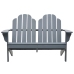 Silla Adirondack doble madera gris