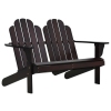 Silla Adirondack doble madera marrón