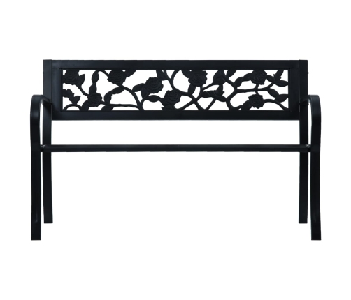 Banco de jardín acero negro 125 cm