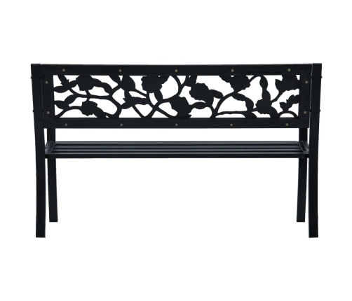 Banco de jardín acero negro 125 cm