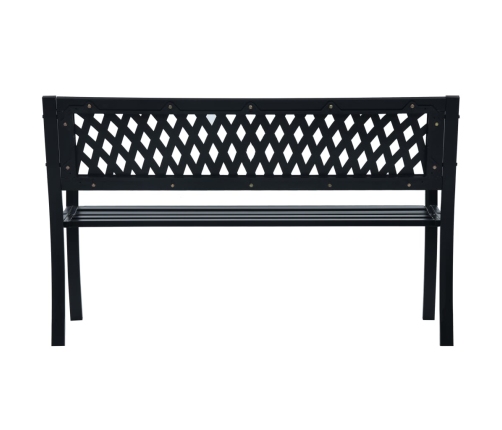 Banco de jardín acero negro 125 cm