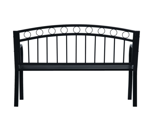 Banco de jardín acero negro 125 cm