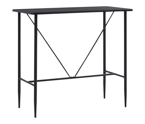 Mesa alta de cocina MDF negro 120x60x110 cm