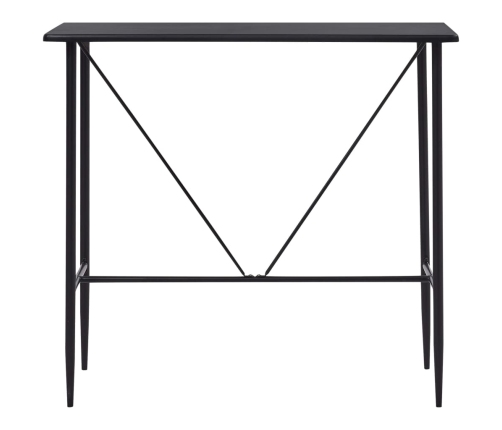 Mesa alta de cocina MDF negro 120x60x110 cm