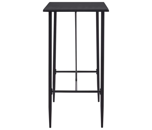 Mesa alta de cocina MDF negro 120x60x110 cm