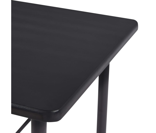 Mesa alta de cocina MDF negro 120x60x110 cm