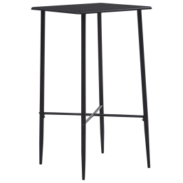 Mesa alta de cocina MDF negro 60x60x111 cm