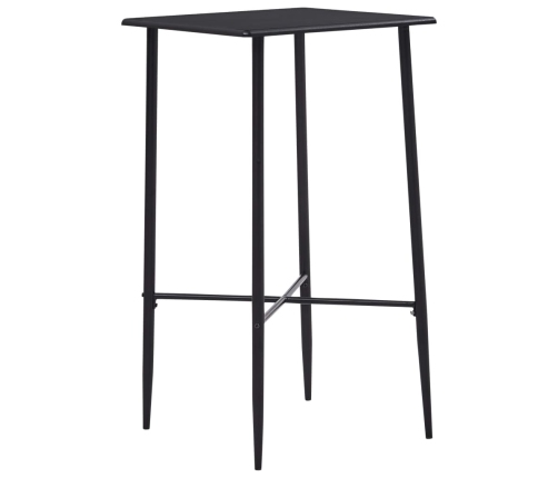 Mesa alta de cocina MDF negro 60x60x111 cm