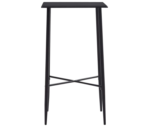 Mesa alta de cocina MDF negro 60x60x111 cm