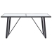 Mesa de comedor de vidrio templado blanco 140x70x75 cm