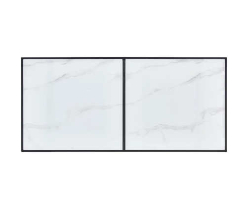 Mesa de comedor de vidrio templado blanco 140x70x75 cm