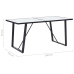 Mesa de comedor de vidrio templado blanco 140x70x75 cm