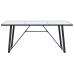 vidaXL Mesa de comedor de vidrio templado blanco 180x90x75 cm