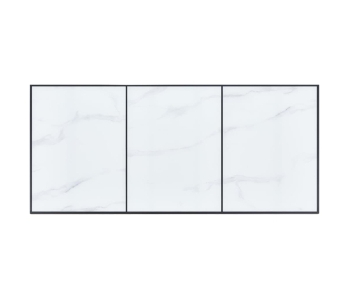 vidaXL Mesa de comedor de vidrio templado blanco 180x90x75 cm