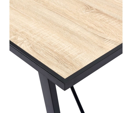 Mesa de comedor de MDF color roble 120x60x75 cm