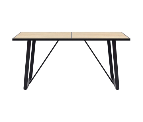 vidaXL Mesa de comedor de MDF color roble 140x70x75 cm