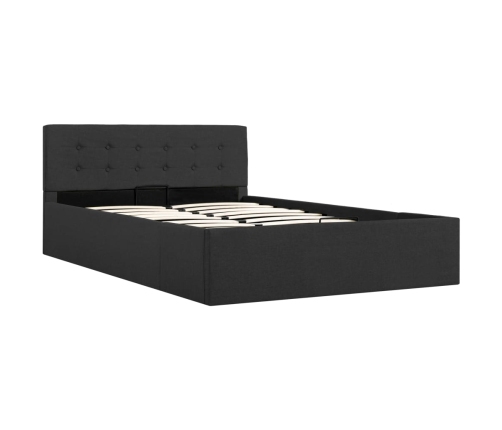 vidaXL Cama canapé hidráulica almacenaje tela gris oscuro 120x200cm