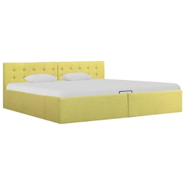 Cama canapé hidraúlica tela amarillo lima 180x200 cm