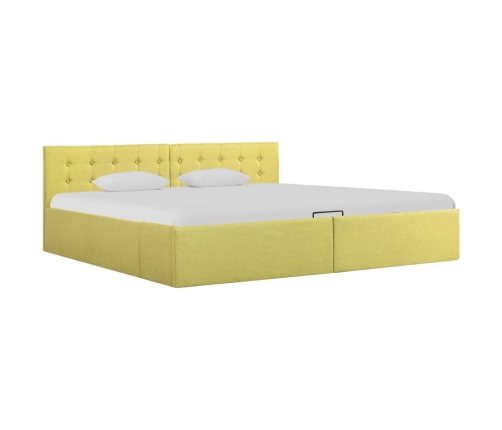 Cama canapé hidraúlica tela amarillo lima 180x200 cm